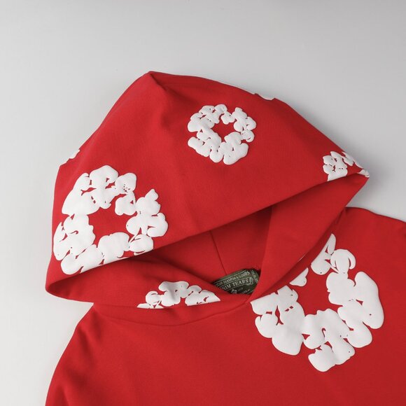 Denim Tears Kapok Red Hoodie With Kapok Flower Design - Picture 3 of 8